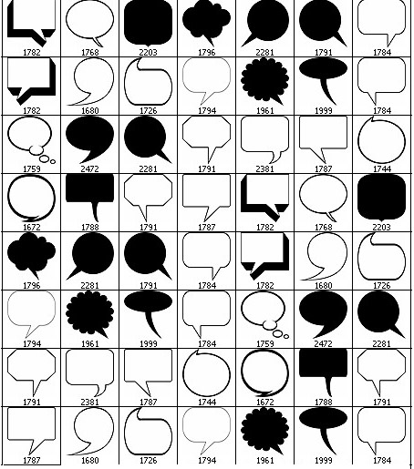 泡泡聊天对话框笔刷
