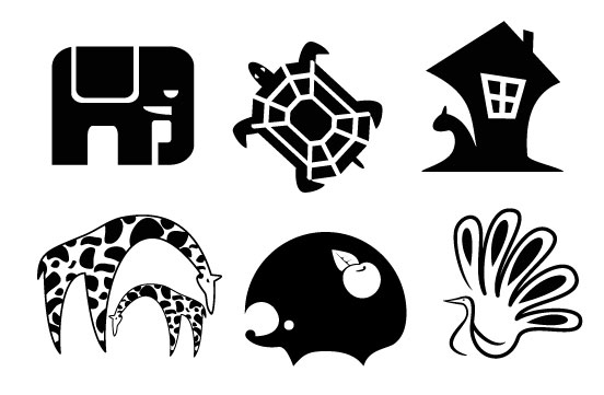 抽象动物矢量素材