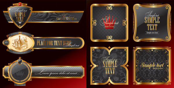 {华丽的瓶贴}矢量素材