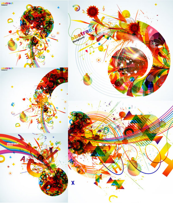 缤纷潮流设计矢量素材