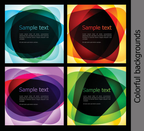 幻彩叠加装饰背景矢量素材