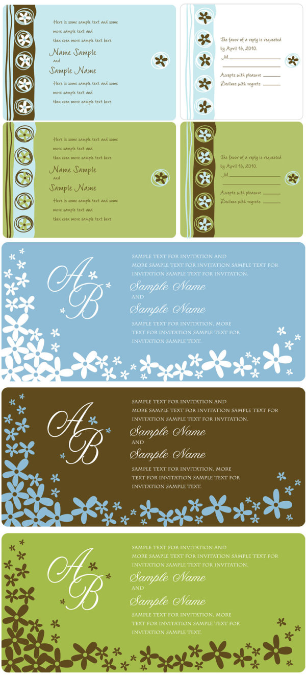 婚礼邀请面板&mdash;矢量素材