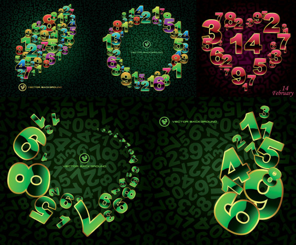 数字组成的图形矢量素材