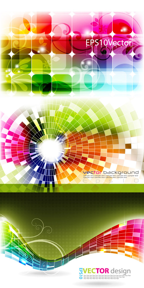 动感特效光芒色块&mdash;矢量素材