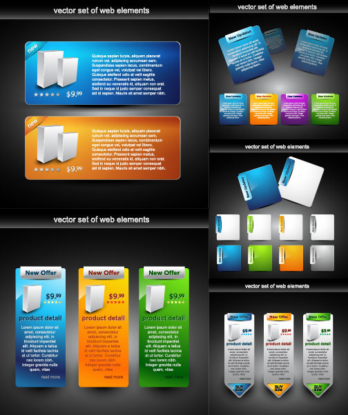 网页设计装饰元素矢量素材-2