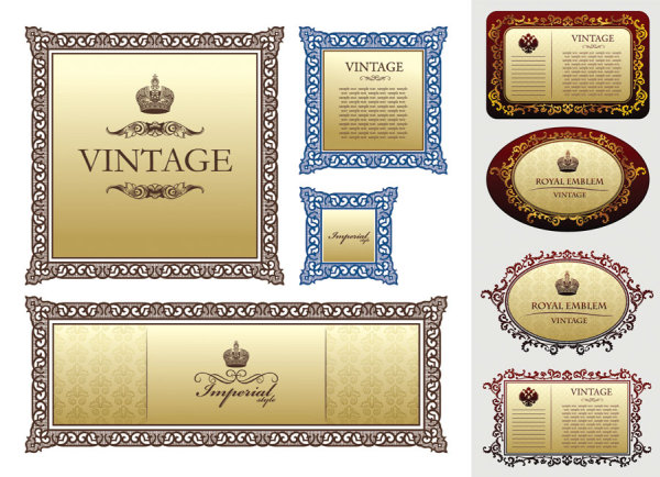 欧式古典边框花纹矢量素材