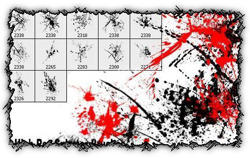 高清晰滴溅、泼溅PS笔刷
