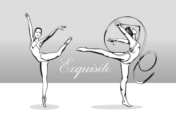 优美的艺术体操&nbsp;矢量