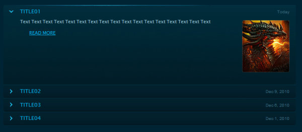 暴雪官方网站的手风琴切换效果 CSS & jQuery