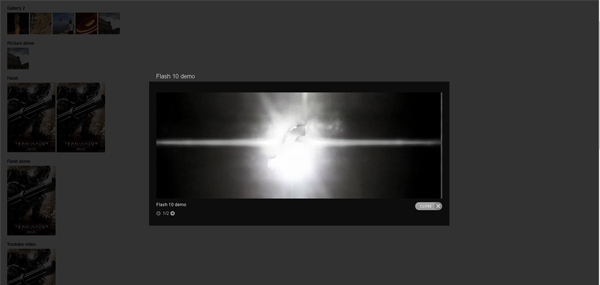 使用jQuery框架的prettyPhoto图片特效