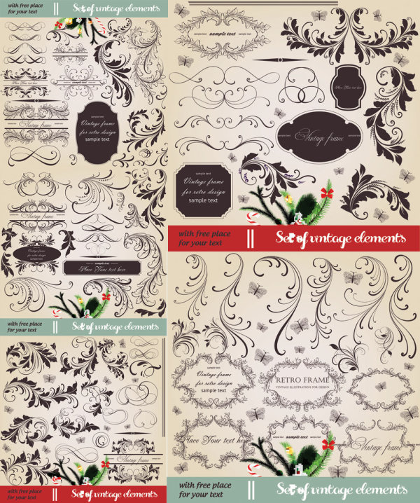 欧式花纹花边02&mdash;&mdash;矢量素材 