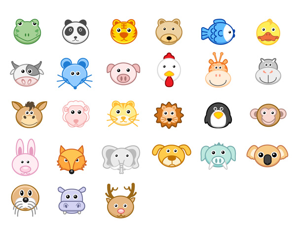 {卡通动物}矢量素材