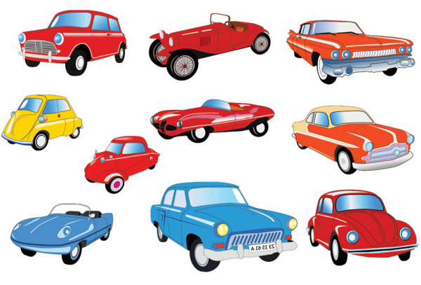 卡通交通运输车工具02&mdash;&mdash;矢量素材