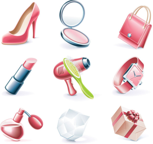 日常化妆品03&mdash;&mdash;矢量素材