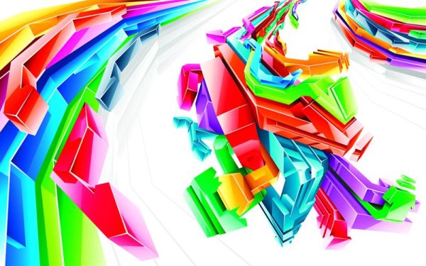 立体几何形背景矢量素材