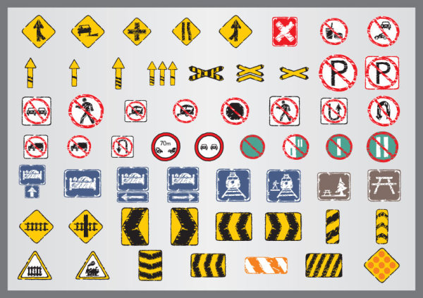 破旧交通指示牌图标05&mdash;&mdash;矢量素材