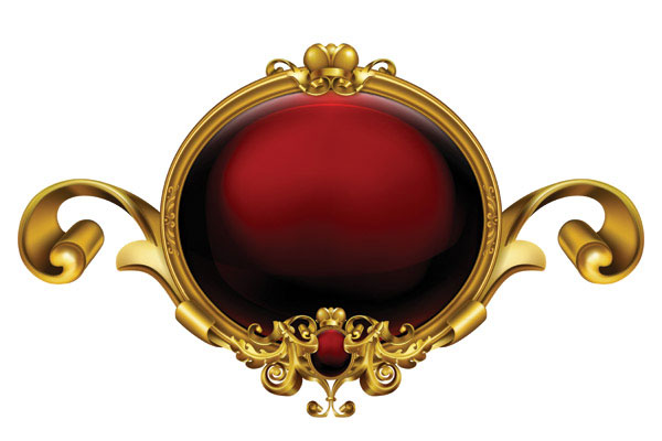 华丽丽的金色立体花纹矢量素材-3