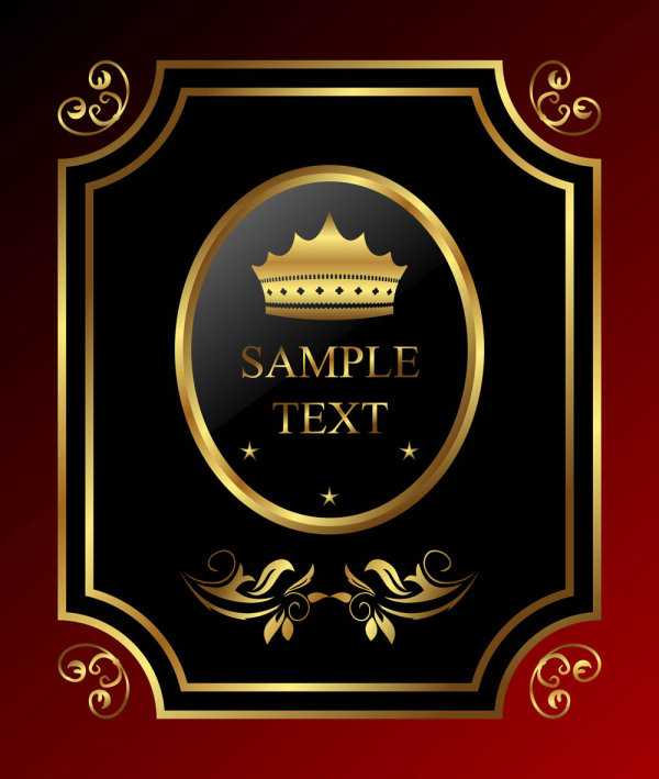 欧式花纹瓶贴01&mdash;&mdash;矢量素材