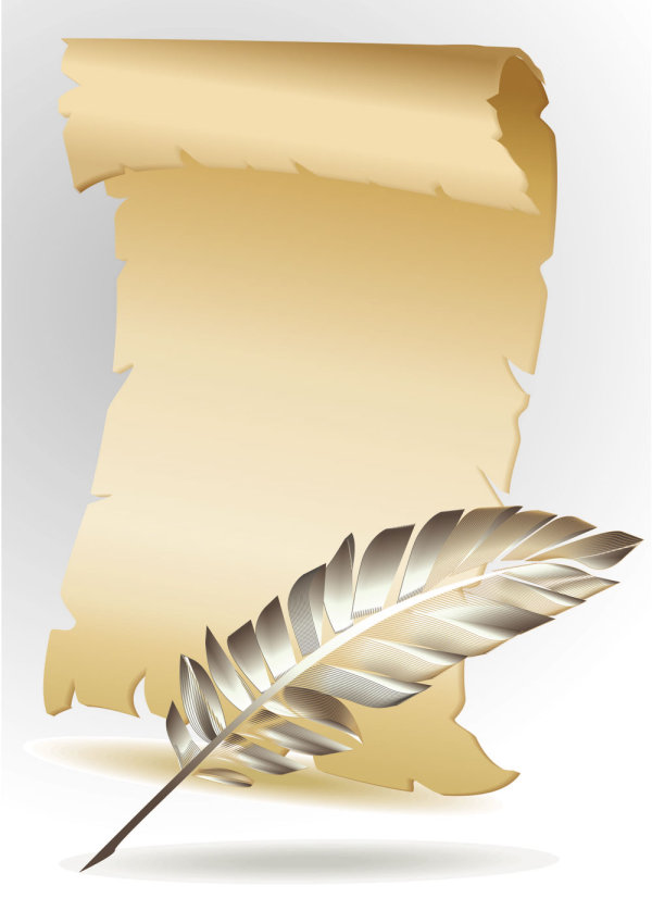 牛皮纸卷纸01&mdash;&mdash;矢量素材