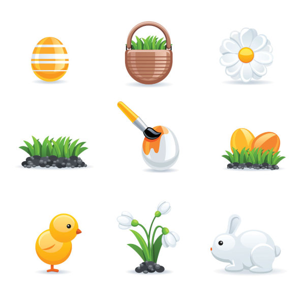 All kinds of cartoon icon 04 - vector material