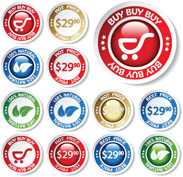 广告标签01——矢量素材