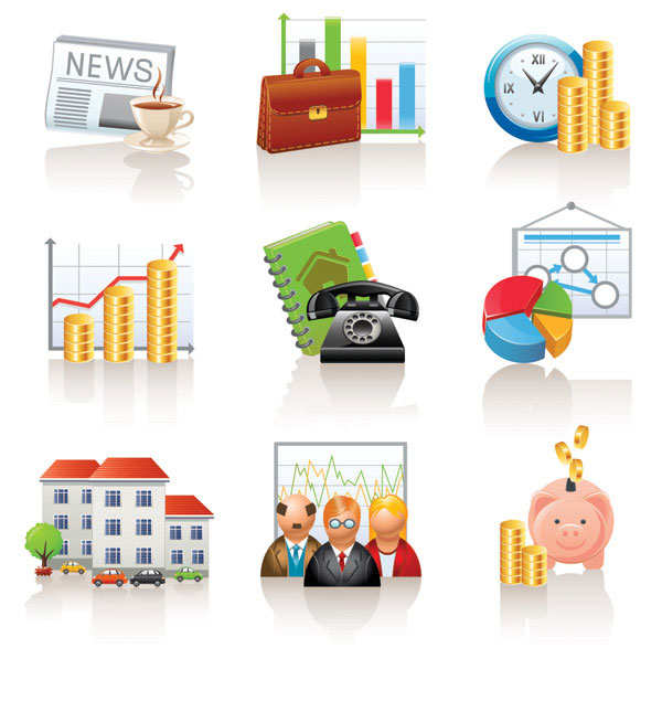 Commercial and financial icon vector material -1