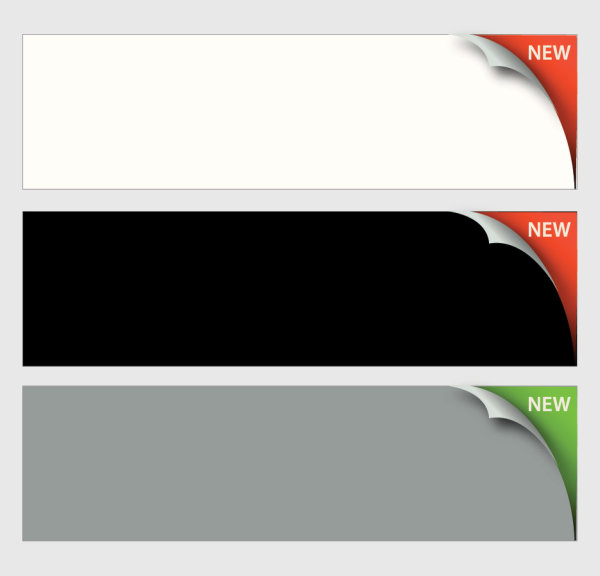 精美纸张卷角01&mdash;&mdash;矢量素材