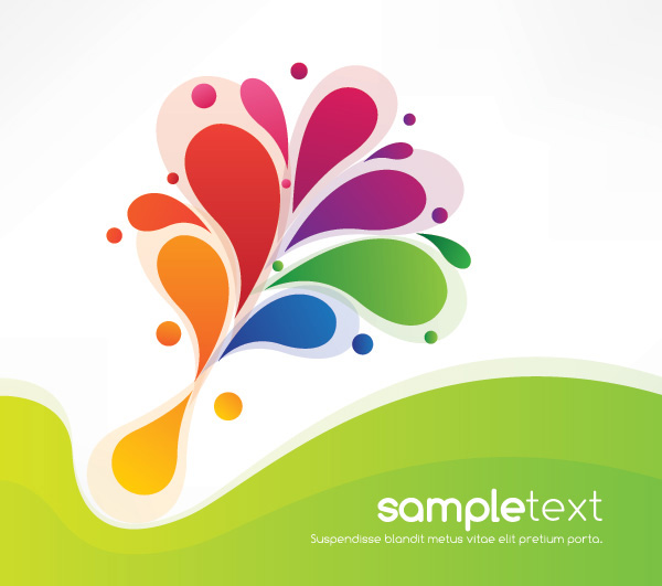 Beautiful color pattern 02 - vector material
