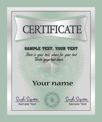 欧式证书02——矢量素材