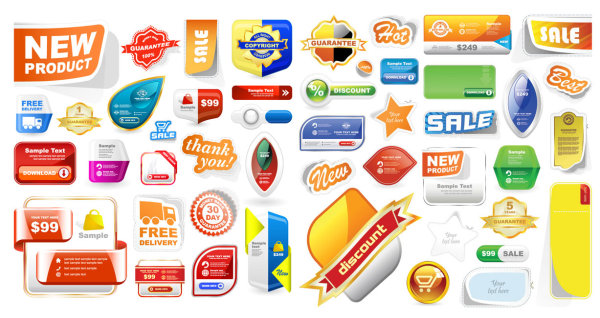 Stores decorative graphics vector material