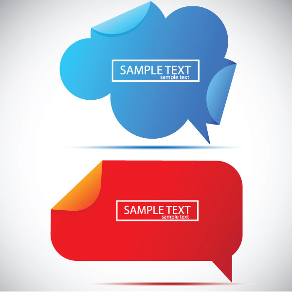 七彩泡泡卷纸02——矢量素材