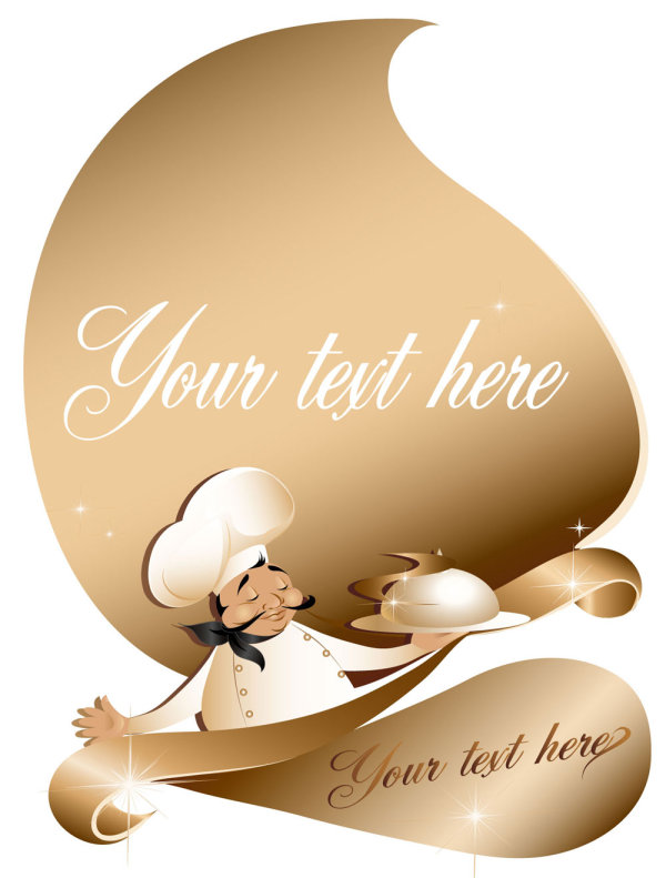 卡通厨师和服务员形象01——矢量素材