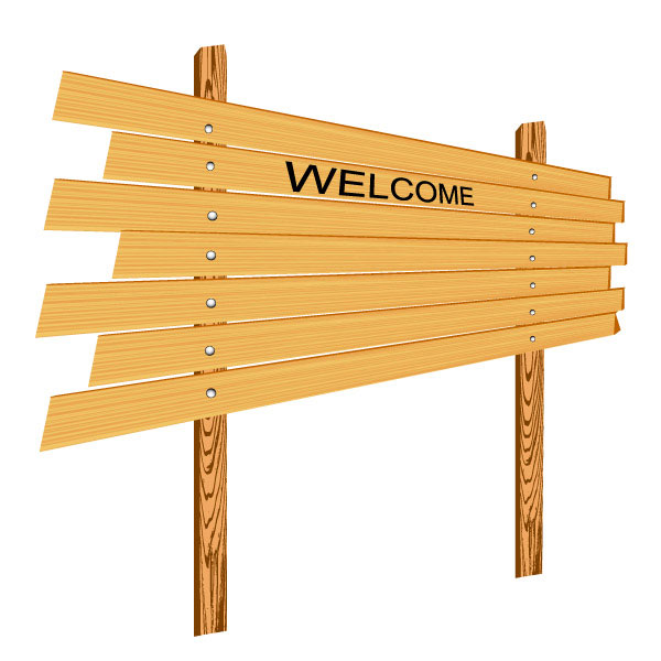 卡通木板标牌04&mdash;&mdash;矢量素材