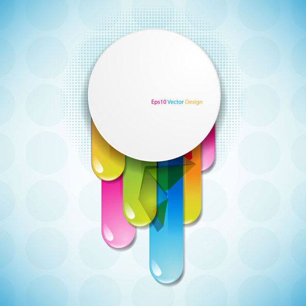 绚丽的彩色圆圈04——矢量素材