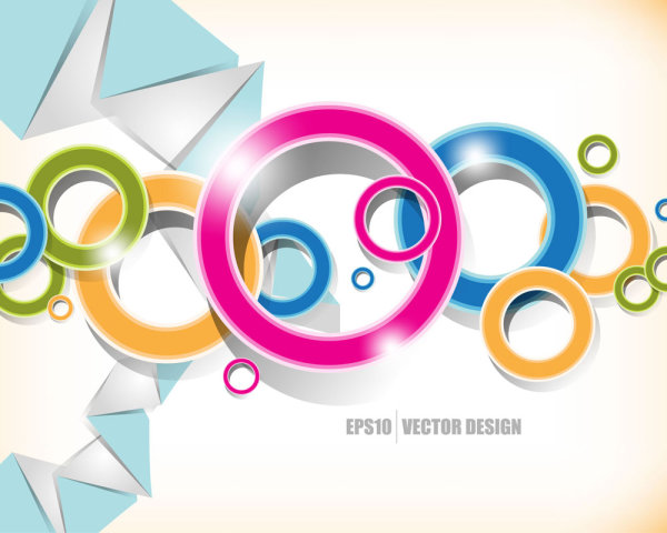 Brilliant colored circles 05 - vector material