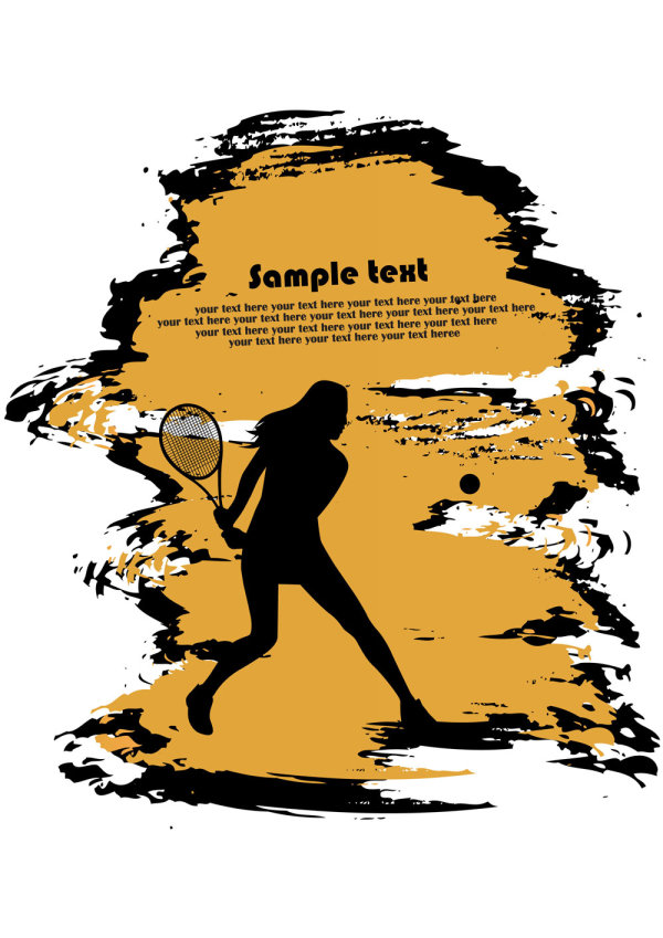 体育项目剪影02——矢量素材