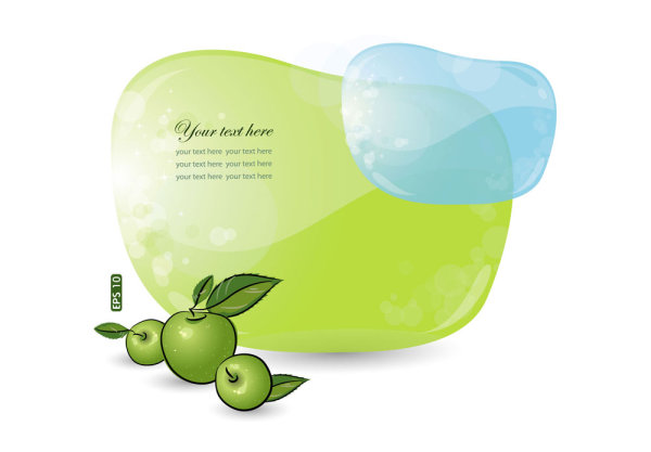 Blue and green dialog Vector - 03