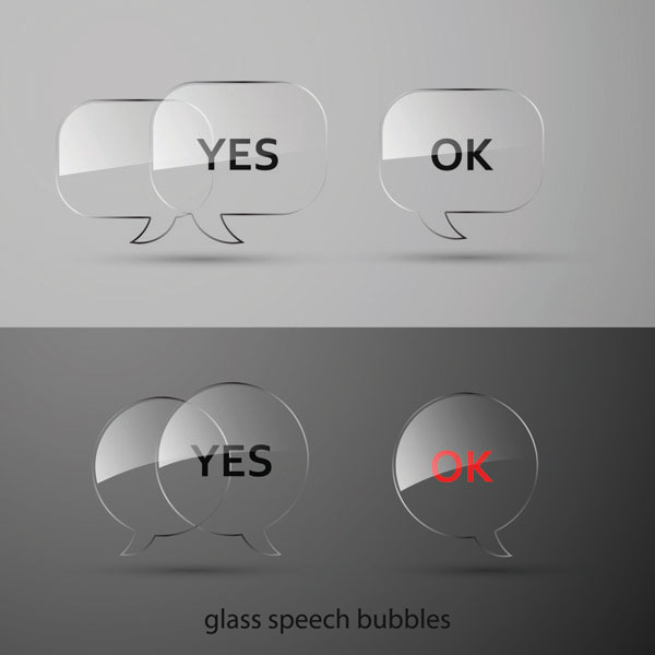 Glass texture button Vector