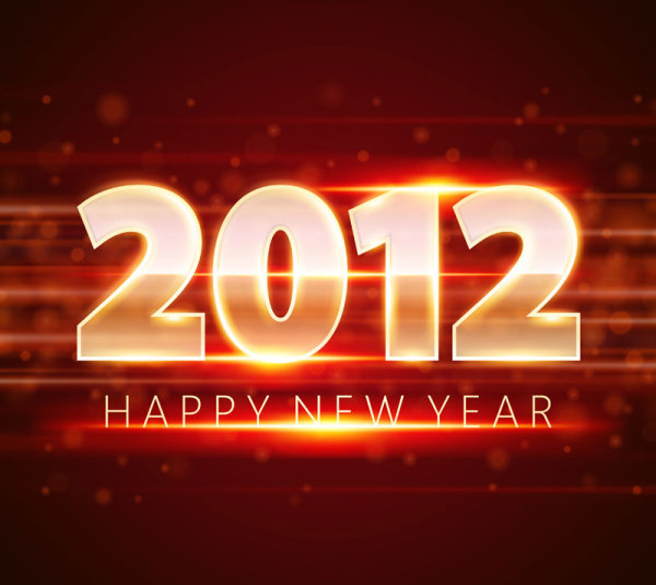 2012 bright font - vector material