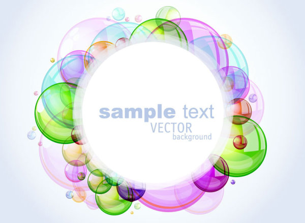 Colorful bubbles background 02 - vector material