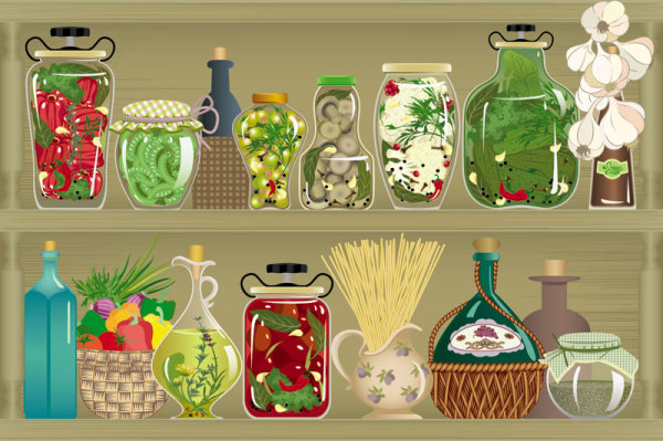 Cartoon window shop 04 - vector material