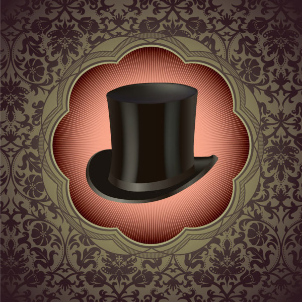 Hat background 01 - vector material