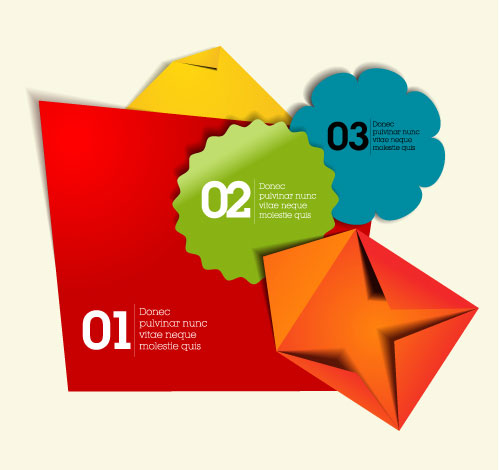 Color origami 01 - vector material