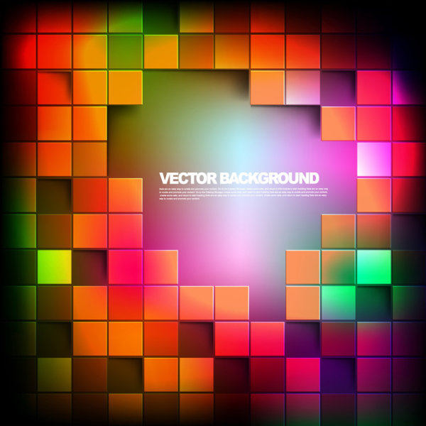 Gorgeous box background 03 - vector material