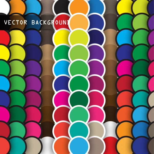 Color wheel stickers 01 - vector material