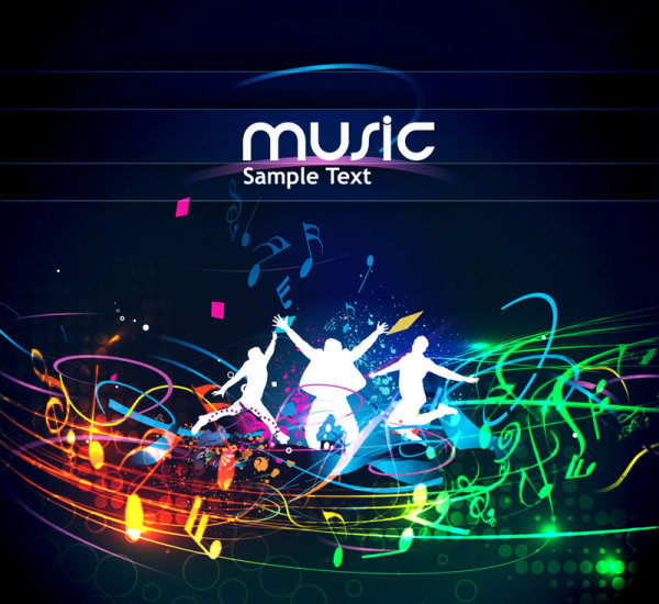 The brilliant dynamic background 05 - vector material