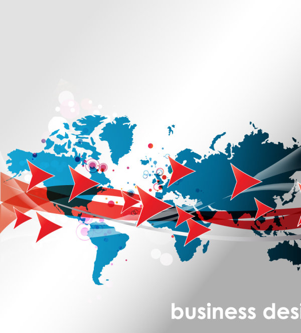 Dynamic arrow background vector material -4