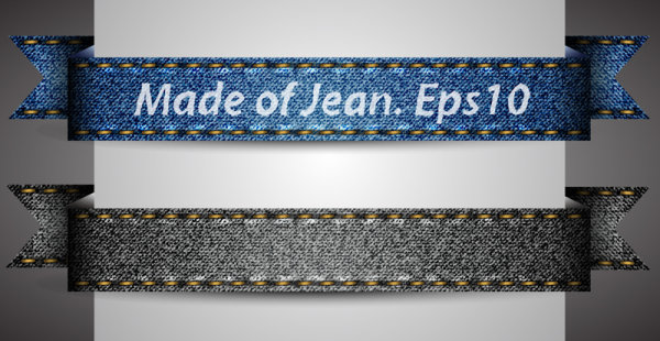 Denim texture stickers 05 - vector material