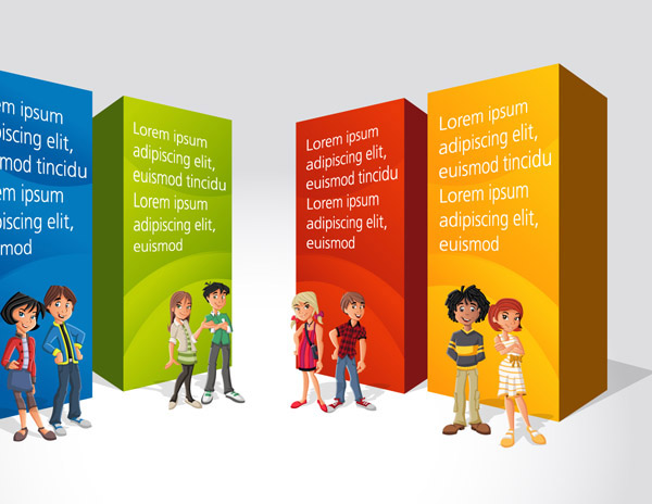 The cartoon characters Commerce vector material -4