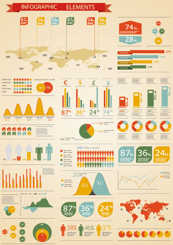 Graphical charts 05 - vector material